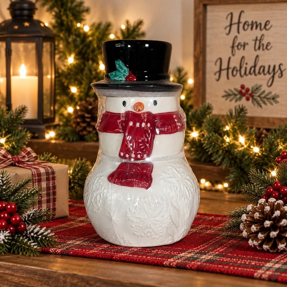 Hallmark 2018 Snowman Salt Pepper Shakers Toothpick Holder Christmas